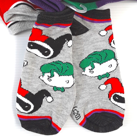 DC Comics Harley Quinn The Joker Ankle Socks Set NWT - Picture 7 of 9